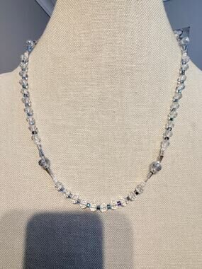 Vintage Crystal Beaded Necklace 20”